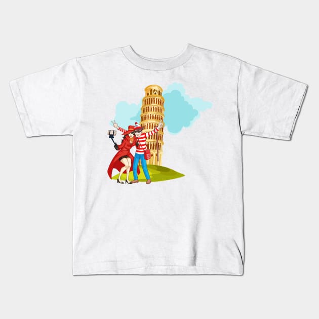 Travel Buddies With Carmen Sandiego and Waldo Kids T-Shirt by Cun-Tees!